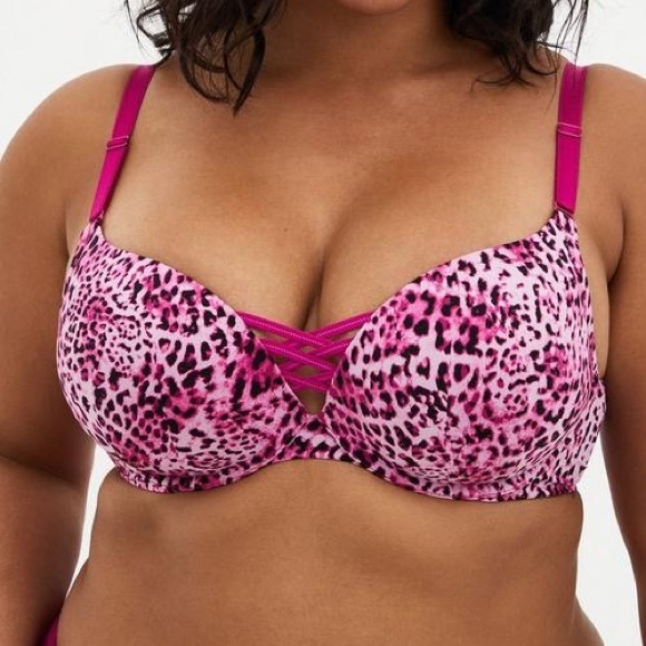 torrid Other - Torrid Curve Underwire Padded  Pink / Black Print - Adjustable Strap- Size 44 DD